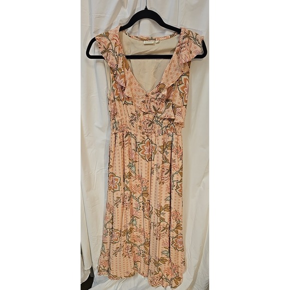Spartina 449 Janette M Boho Floral Midi Dress Cottagecore Prairie Romantic - Picture 5 of 9